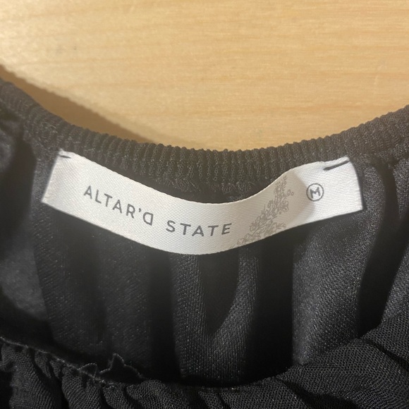 Altar'd State Black Ruffled Romper Medium (IG) - Picture 8 of 12